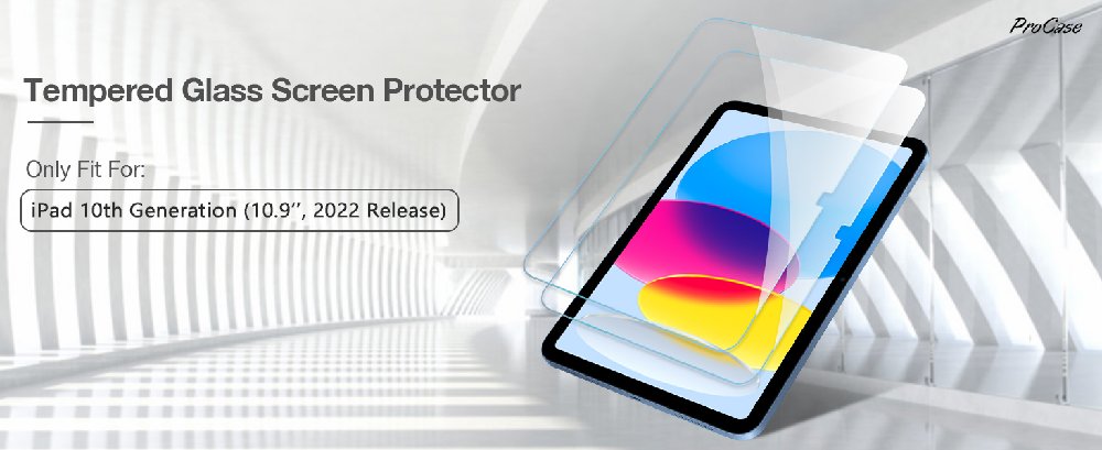 ProCase for iPad 10th Generation Screen Protector 2022